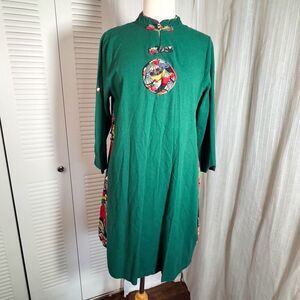 Menina | Women’s | Dresses | M | Rustic Boutique Mini Hunter Green Boho Chic Lon
